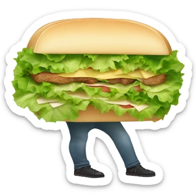 Big sandwich wrapped in lettuce  sticker