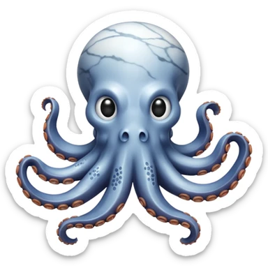 octopus made of white greek marble sticker