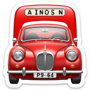 vintage car uk sticker