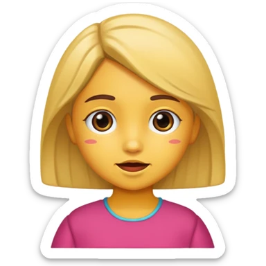 Niña orando sticker