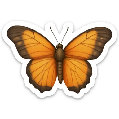 mariposa naranja sticker