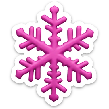 a pink snowflake sticker