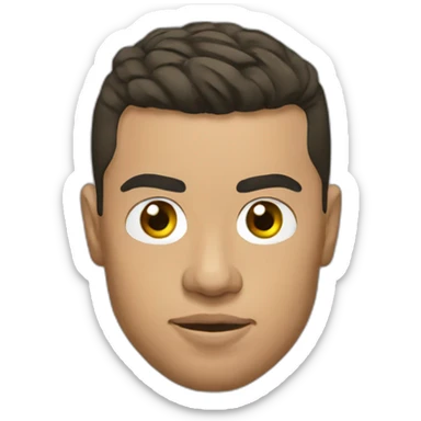 Ronaldo face with teeshirt of portugal sticker