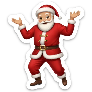 Santa Claus dancing butt sticker