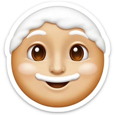 Happy face with white powder on its nose sticker