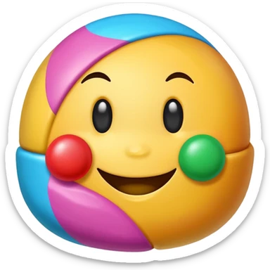 bonbon candy with face sticker