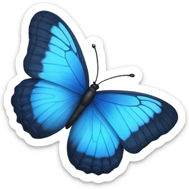 blue butterfly  sticker