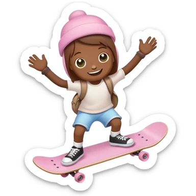  pastel kawaii Poop skateboarding  sticker