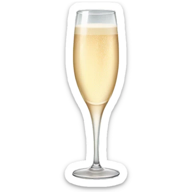 Long glass of champagne  sticker
