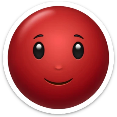 Cery dark Red point without face sticker