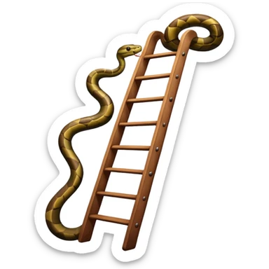 snake on a ladder sticker