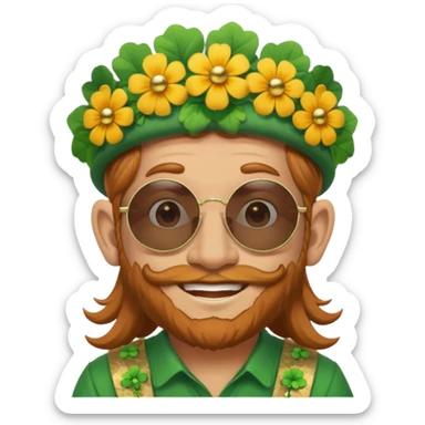 hippy leprechaun  sticker