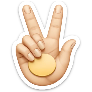 “Emoji-style hand making the letter ‘C’, with the index finger slightly curved. Clean, simple design, smooth shapes, neutral skin tone. White or transparent background, high resolution.” sticker