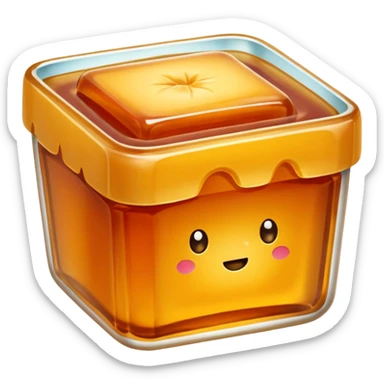Bean Paste square jelly sticker