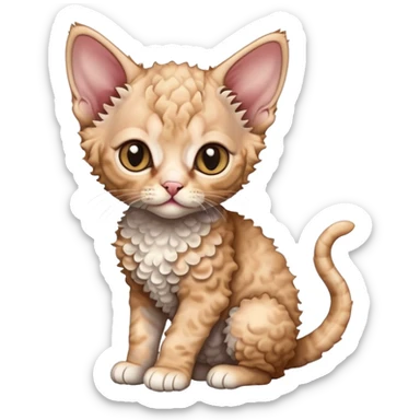 Devon Rex kitten sticker