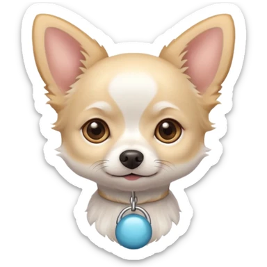 white chihuahua sticker