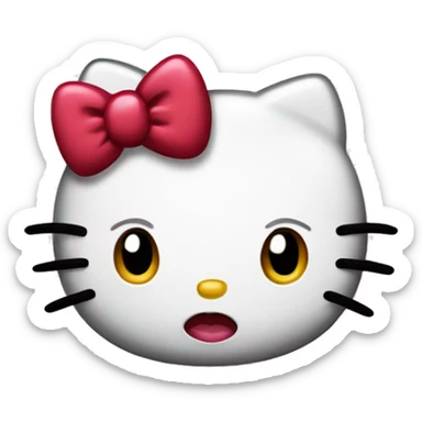 hello kitty with big lips and sassy attitude sticker