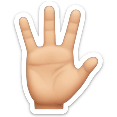 Hand showing 3 fingers sticker