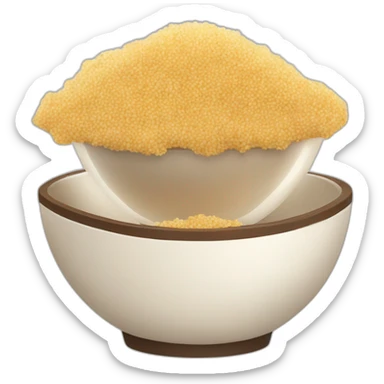 bowl with quinoa and chicken sticker