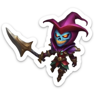 shaco league of legend sticker