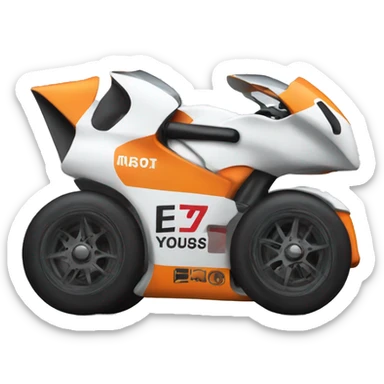 motorsport with emoticon sticker