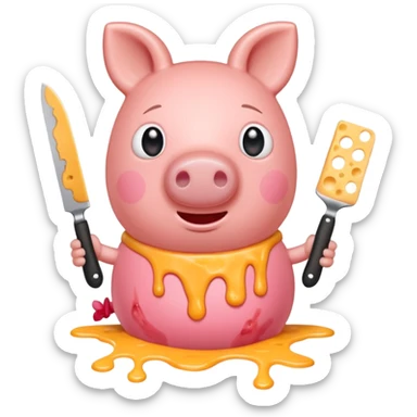 pepa pig de killer die kaas vermoord sticker