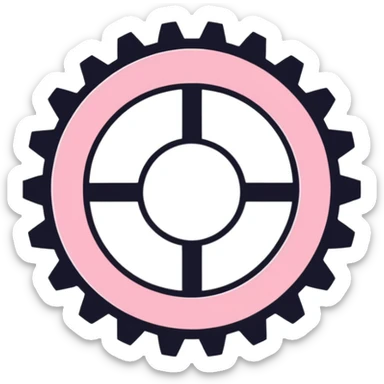 Pink setting gear sticker