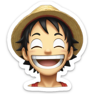 Luffy laughing sticker