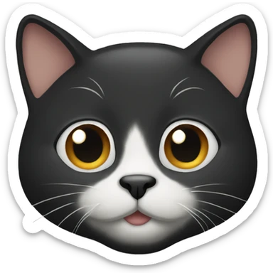 A black full-bodied cat  sticker
