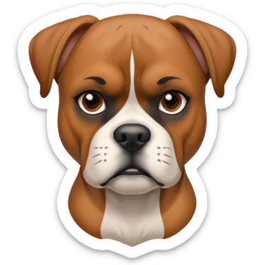 boxer dog with tattoo sticker