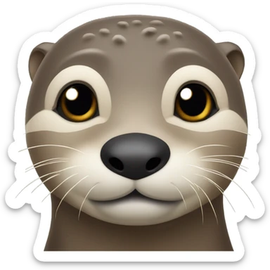 Loutre qui se font un câlin  sticker