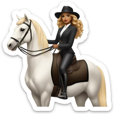 Beyoncé riding a horse  sticker