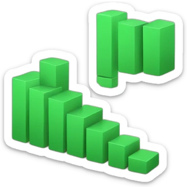 bar chart green increasing sticker