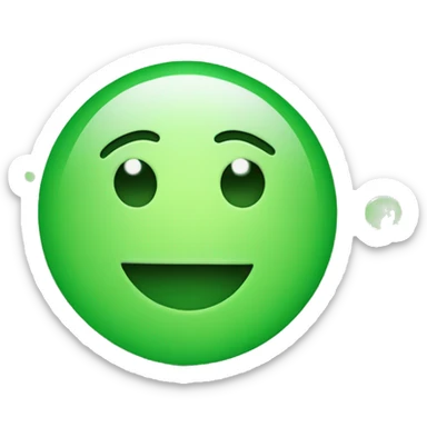 smiling face with green check mark circles instead of eyes sticker
