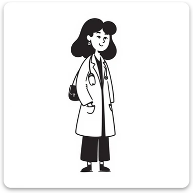 A beautiful woman doctor sticker