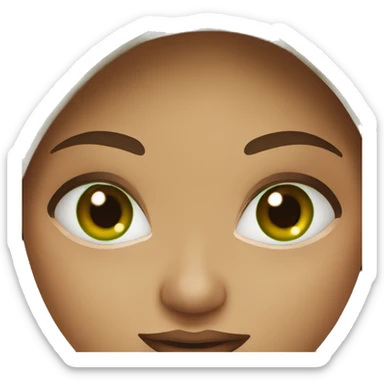 Green and brown eyes women sticker