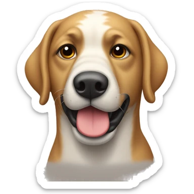 un perro con cabeza de loro sticker