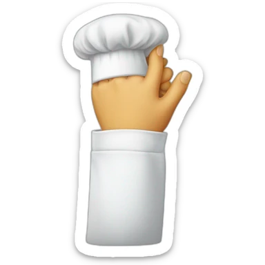Chef's kiss hand sticker