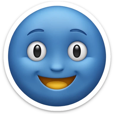 make me emoji for my linux start menu i want it blue and take the whole the image (i want it big ) sticker
