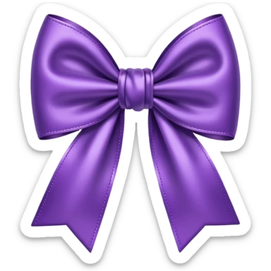 Purple bow emoji sticker