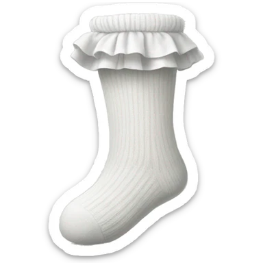 white frilly sock sticker