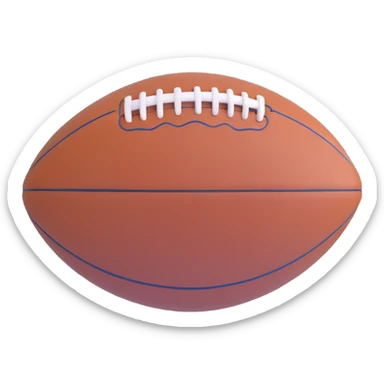 an American football emoji in Amazon Prime Video colors blue and white, clean and modern style, no text sticker