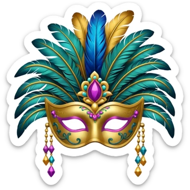 MASCARA DE CARNAVAL DE MULHER sticker
