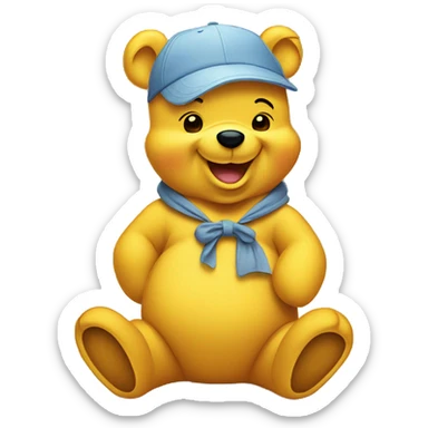Winnie Pooh on Summer  sticker