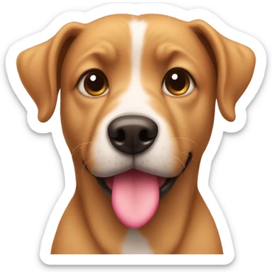 Dog with heart eyes sticker