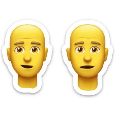 Regular yellow guy emoji but it’s a side eye sticker