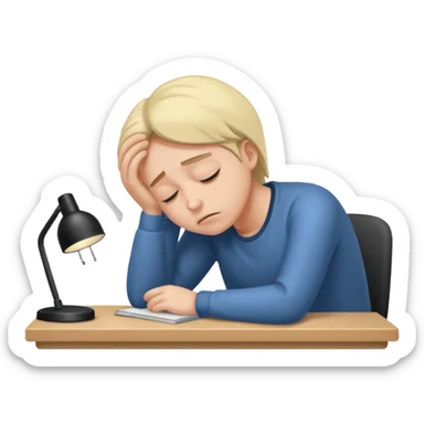 fell asleep at work sticker