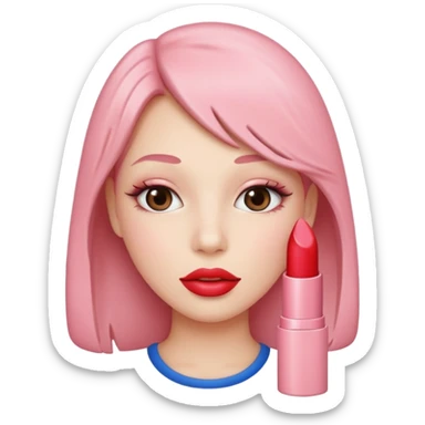 Strawberry milk color lipstick sticker