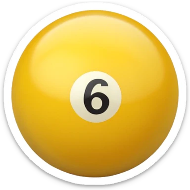 billiard ball 6 sticker