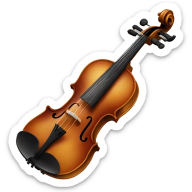 violin with bow remove face sticker